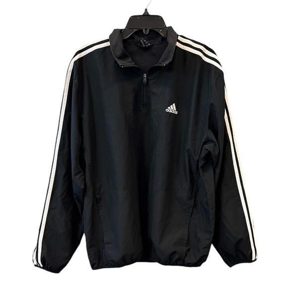adidas Other - Y2K Adidas Track Jacket 1/4 Zip Windbreaker Golf Pullover Black White M Medium